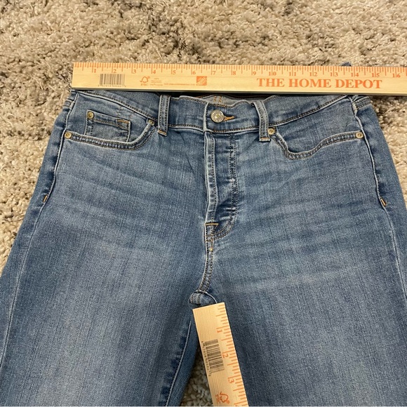 7 For All Mankind Women's Blue Denim High Waist Slim Illusion Ankle Jeans 28 - Picture 4 of 12